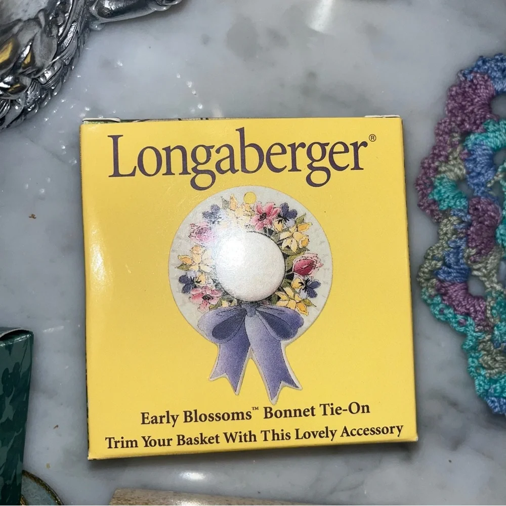 Longaberger Early Blossoms Bonnet Basket Tie On • NWT • New In Box